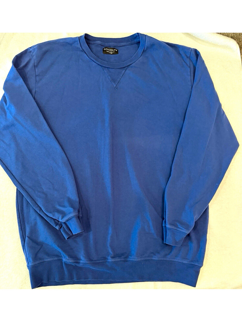 GOODLIFE Men's XL Crewneck Sweatshirt Blue Made in USA Pullover